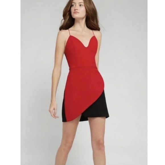 Alice + Olivia Dresses & Skirts - NEW ALICE + OLIVIA mini dress in red and black size 4